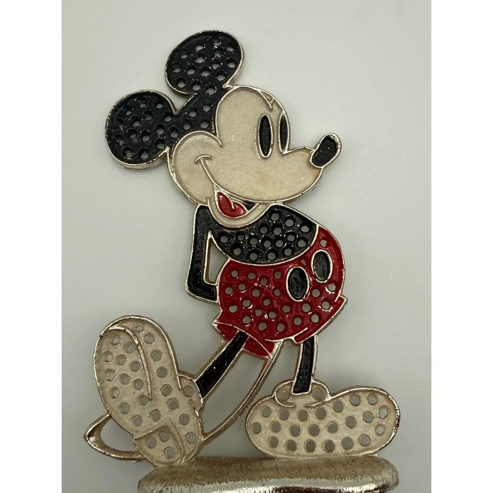 Vintage Walt Disney Productions Mickey Mouse Metal Earring Holder Stand Enamel